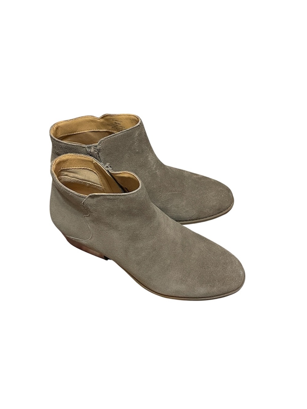 Sole Society So-Breyon Women Suede Ankle Boots Taupe Size 9 Western Office Ranch - Picture 2 of 10